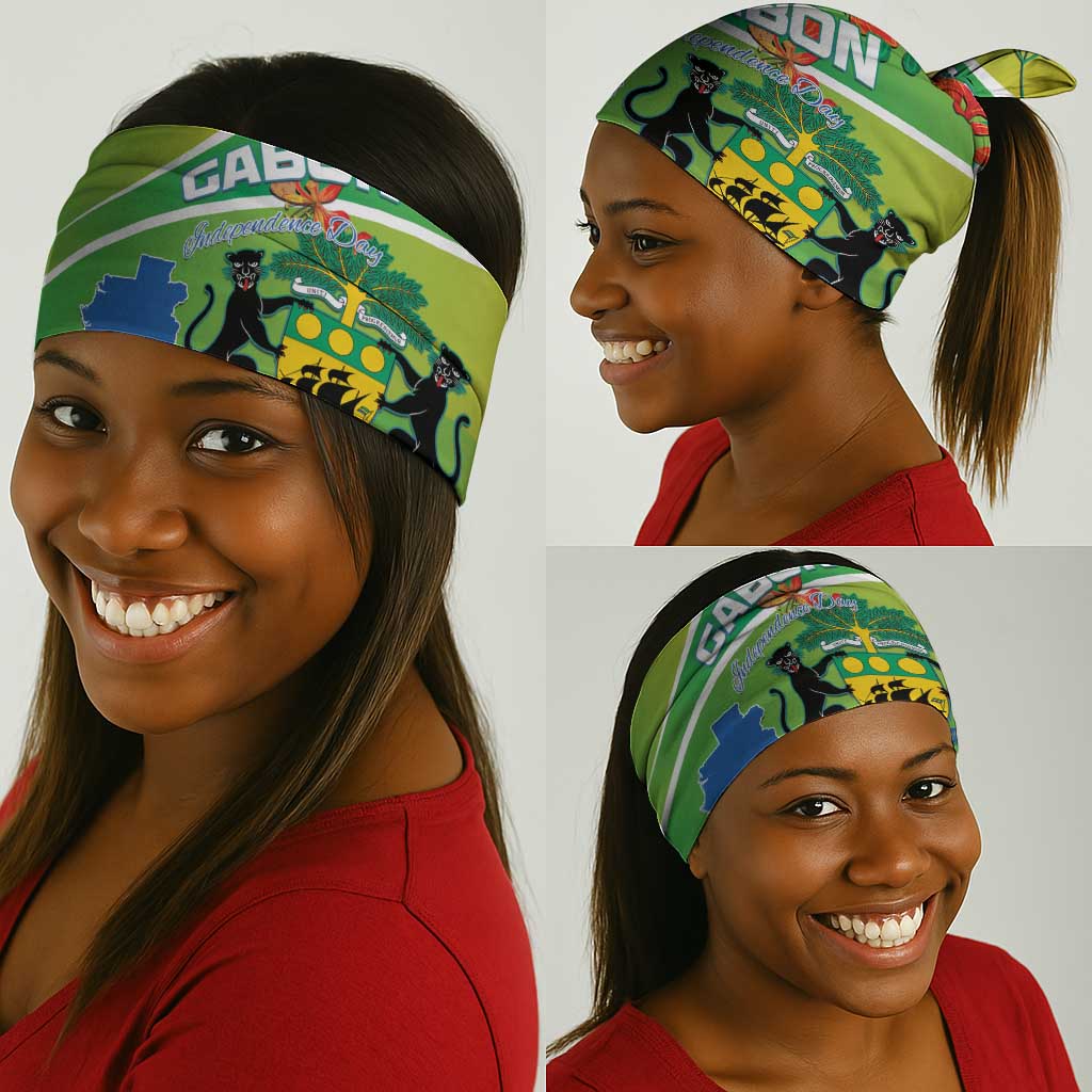 Gabon Independence Day Neck Gaiter Gradient Style LT15