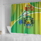 Gabon Independence Day Shower Curtain Gradient Style - African Pride