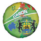 Gabon Independence Day Spare Tire Cover Gradient Style - African Pride