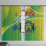 Gabon Independence Day Window Curtain Gradient Style - African Pride