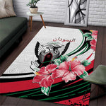 Sudan Area Rug Sudanese Secretary Bird With Hibiscus - African Pride