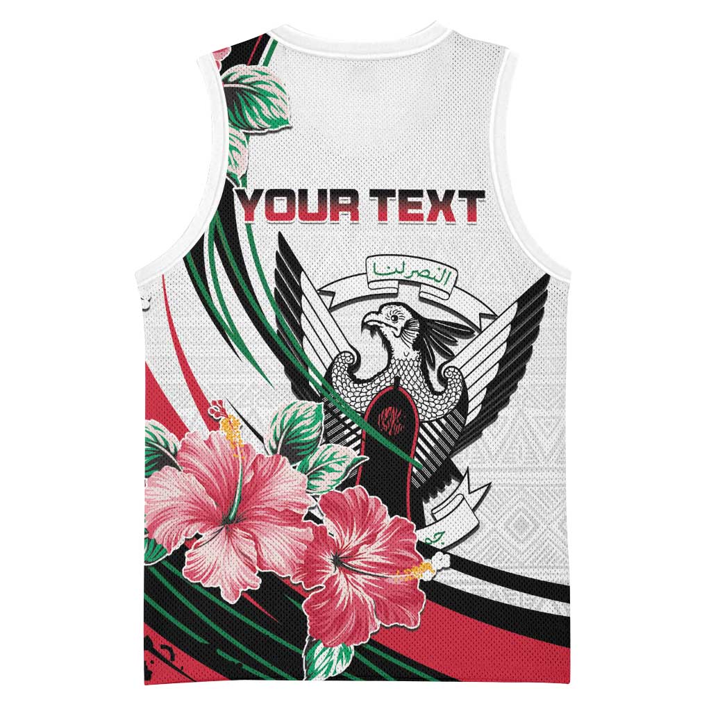 Personalized Sudan Basketball Jersey Sudanese Secretary Bird With Hibiscus LT15
