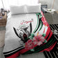 Sudan Bedding Set Sudanese Secretary Bird With Hibiscus - African Pride