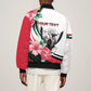 Personalized Sudan Bomber Jacket Sudanese Secretary Bird With Hibiscus - African Pride