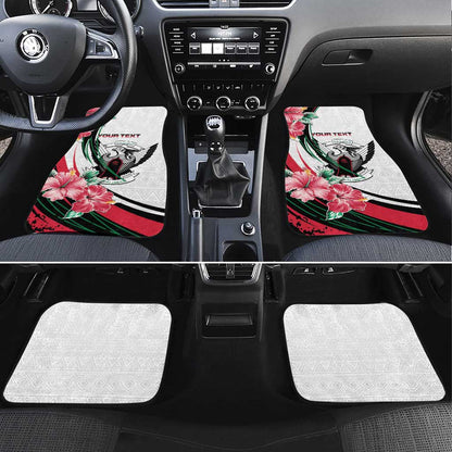 Sudan Car Mats Sudanese Secretary Bird With Hibiscus - African Pride
