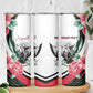 Personalized Sudan Skinny Tumbler Sudanese Secretary Bird With Hibiscus - African Pride