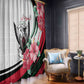Sudan Window Curtain Sudanese Secretary Bird With Hibiscus - African Pride