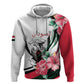 Personalized Sudan Zip Hoodie Sudanese Secretary Bird With Hibiscus - African Pride