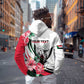 Personalized Sudan Zip Hoodie Sudanese Secretary Bird With Hibiscus - African Pride