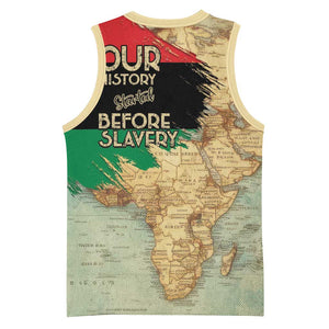 Pan-African Flag Day Basketball Jersey African Map - Vintage Style LT15