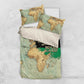 Pan-African Flag Day Bedding Set African Map - Vintage Style - African Pride