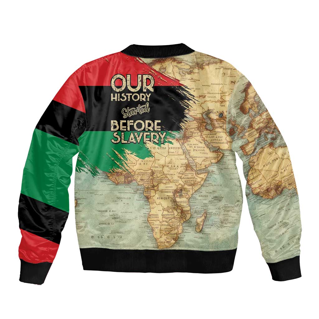 Pan-African Flag Day Bomber Jacket African Map - Vintage Style - African Pride
