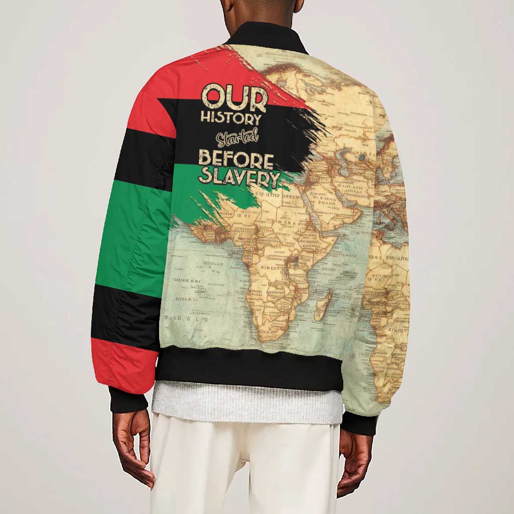Pan-African Flag Day Bomber Jacket African Map - Vintage Style - African Pride