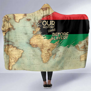 Pan-African Flag Day Hooded Blanket African Map - Vintage Style - African Pride