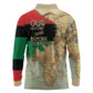 Pan-African Flag Day Long Sleeve Polo Shirt African Map - Vintage Style - African Pride