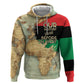 Pan-African Flag Day Zip Hoodie African Map - Vintage Style - African Pride