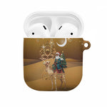 Morocco Christmas in Sahara AirPods Case Black Santa Riding Camel