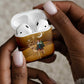 Morocco Christmas in Sahara AirPods Case Black Santa Riding Camel