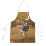 Morocco Christmas in Sahara Apron Black Santa Riding Camel