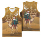 Afro Christmas in Sahara Morocco Basketball Jersey Black Santa Riding Camel LT15