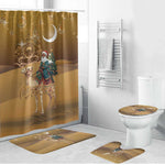 Morocco Christmas in Sahara Bathroom Set Black Santa Riding Camel