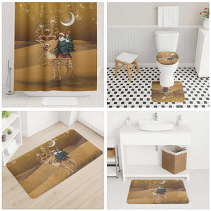Morocco Christmas in Sahara Bathroom Set Black Santa Riding Camel