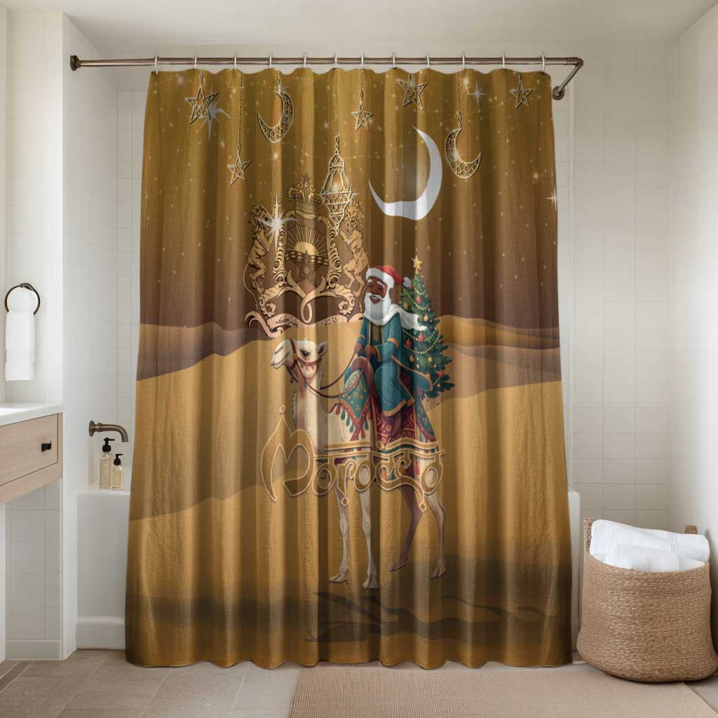Morocco Christmas in Sahara Bathroom Set Black Santa Riding Camel