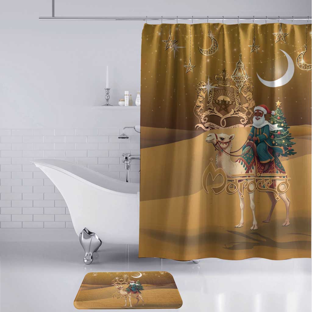 Morocco Christmas in Sahara Bathroom Set Black Santa Riding Camel