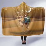 Afro Christmas in Sahara Morocco Hooded Blanket Black Santa Riding Camel - African Pride
