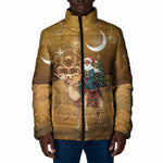 Morocco Christmas in Sahara Padded Jacket Black Santa Riding Camel