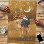 Morocco Christmas in Sahara Puzzle Black Santa Riding Camel