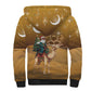 Afro Christmas in Sahara Morocco Sherpa Hoodie Black Santa Riding Camel - African Pride