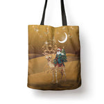 Morocco Christmas in Sahara Tote Bag Black Santa Riding Camel