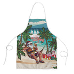 Liberia Christmas Apron Santa Chill on Tropical Beach