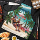 Liberia Christmas Apron Santa Chill on Tropical Beach