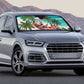 Liberia Christmas Auto Sun Shade Santa Chill on Tropical Beach