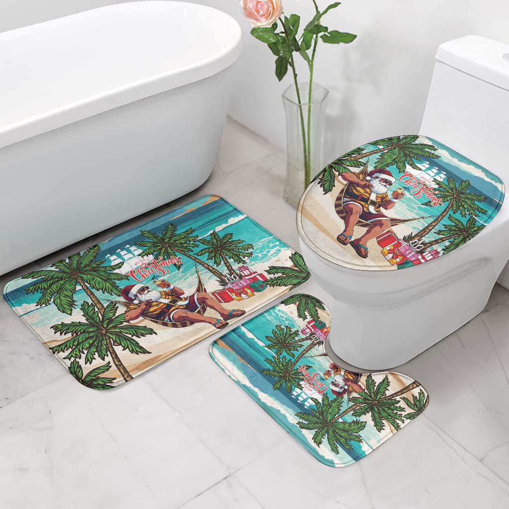 Liberia Christmas Bathroom Set Santa Chill on Tropical Beach