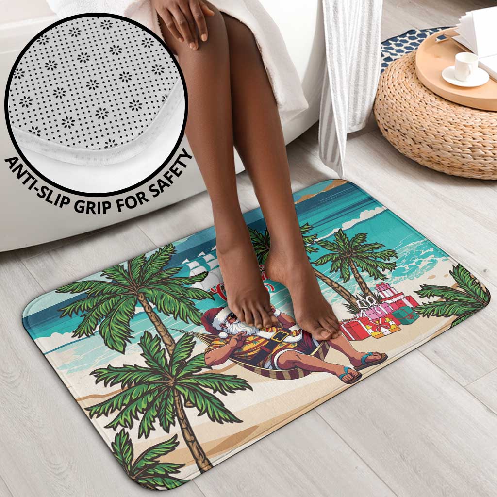 Liberia Christmas Bathroom Set Santa Chill on Tropical Beach
