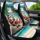 Afro Christmas in Liberia Car Seat Cover Santa Chill on Tropical Beach - African Pride