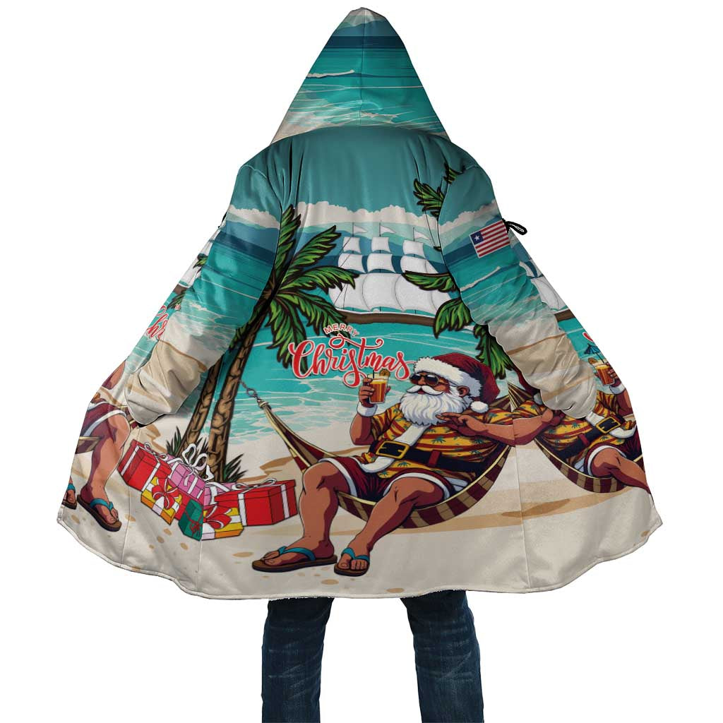 Liberia Christmas Cloak Santa Chill on Tropical Beach
