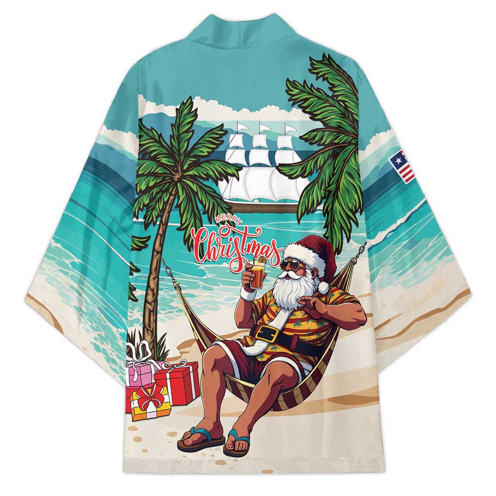 Liberia Christmas Kimono Santa Chill on Tropical Beach