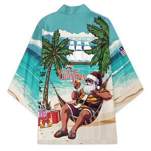 Liberia Christmas Kimono Santa Chill on Tropical Beach