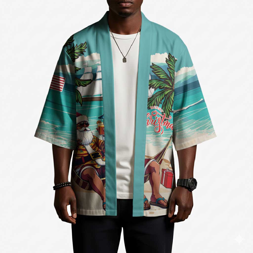 Liberia Christmas Kimono Santa Chill on Tropical Beach