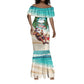 Afro Christmas in Liberia Mermaid Dress Santa Chill on Tropical Beach - African Pride