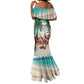 Afro Christmas in Liberia Mermaid Dress Santa Chill on Tropical Beach - African Pride