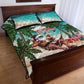 Afro Christmas in Liberia Quilt Bed Set Santa Chill on Tropical Beach - African Pride