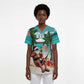 Liberia Christmas Scrub Top Santa Chill on Tropical Beach - African Pride