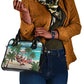 Afro Christmas in Liberia Shoulder Handbag Santa Chill on Tropical Beach - African Pride
