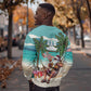 Afro Christmas in Liberia Sweatshirt Santa Chill on Tropical Beach - African Pride