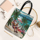 Liberia Christmas Tote Bag Santa Chill on Tropical Beach
